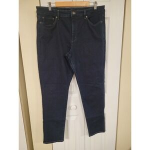 LAUREN Ralph Lauren‎ Womens Dark Jeans 38X30 Classic Curvy Skinny Ankle Size 16